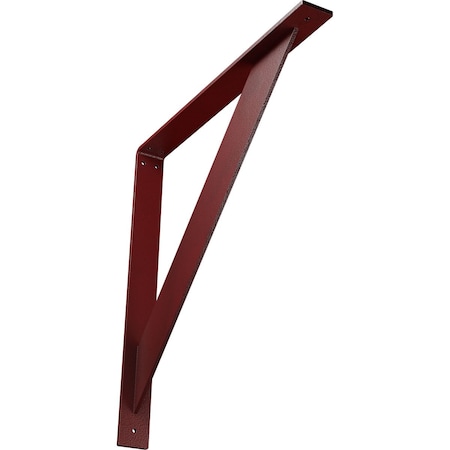 Ekena Millwork Traditional Steel Bracket, Hammered Bright Red 2"W x 20"D x 20"H BKTM02X20X20TRHRE